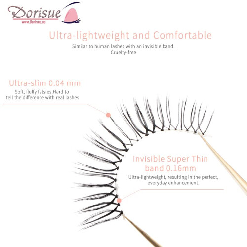 Short natural eyelashes false eyelashes natural wispy lashes 4 eyelashes pack lashes pack 2