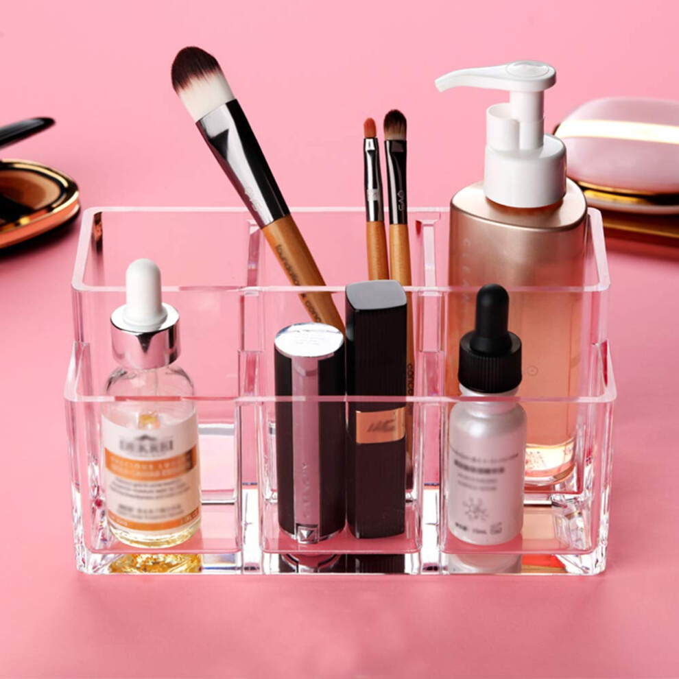 makeup-organiser-brush-holder-3-sections-acrylic-cosmetics-storage-case-stand-for-makeup--toothbrushes--pen--swab--style-c