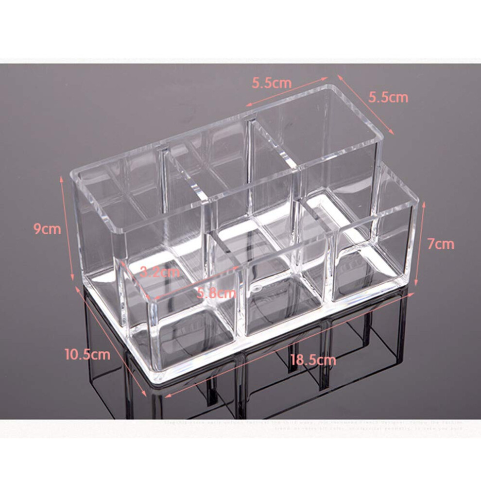 makeup-organiser-brush-holder-3-sections-acrylic-cosmetics-storage-case-stand-for-makeup--toothbrushes--pen--swab--style-c