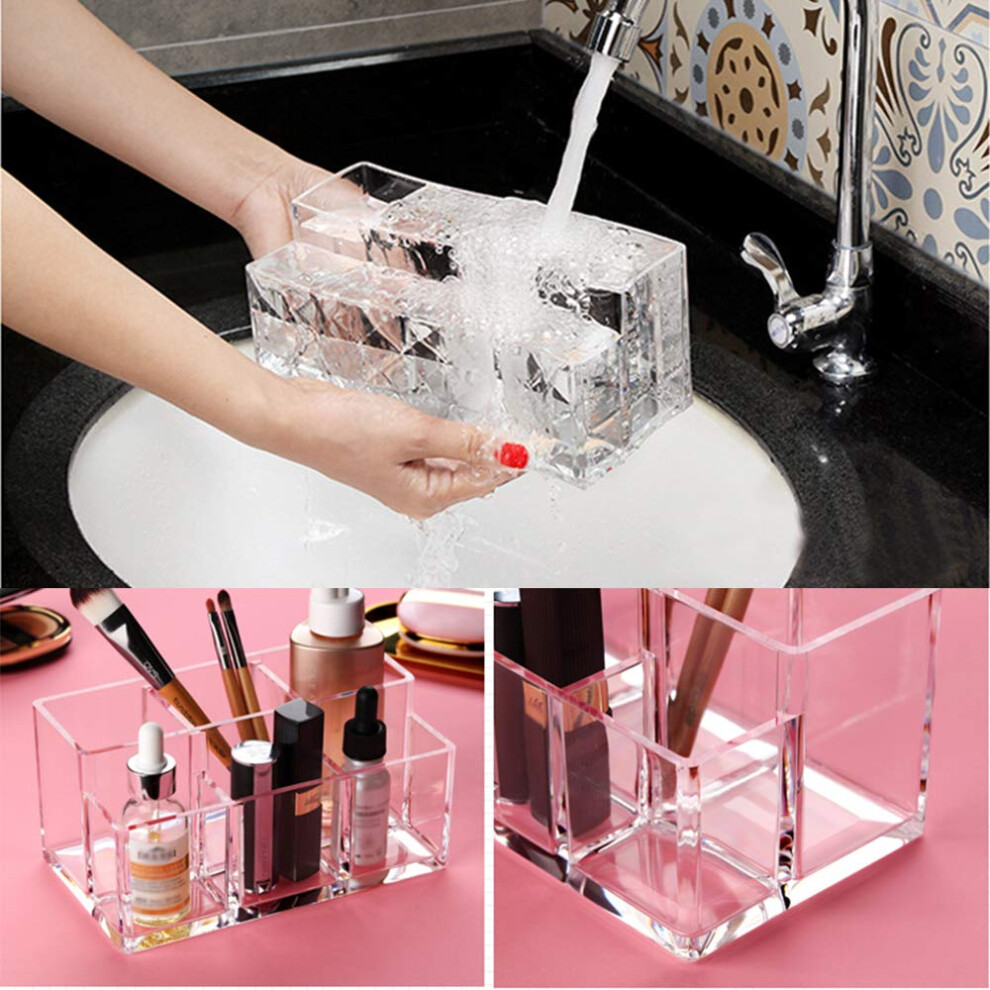 makeup-organiser-brush-holder-3-sections-acrylic-cosmetics-storage-case-stand-for-makeup--toothbrushes--pen--swab--style-c