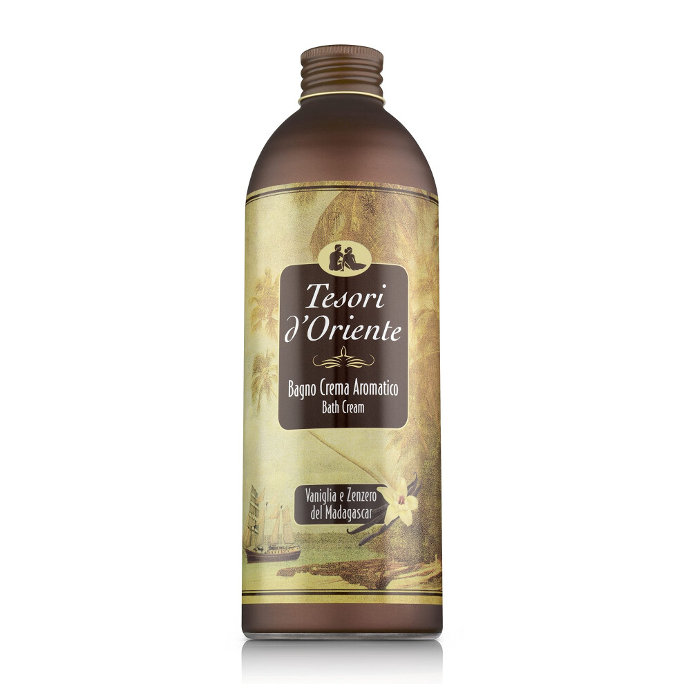 Tesori D'oriente Cream - Madagascar Vanilla And Ginger Bath Body Wash That Gives The Skin A Feeling Of Prolonged Well-Being, 500 Ml
