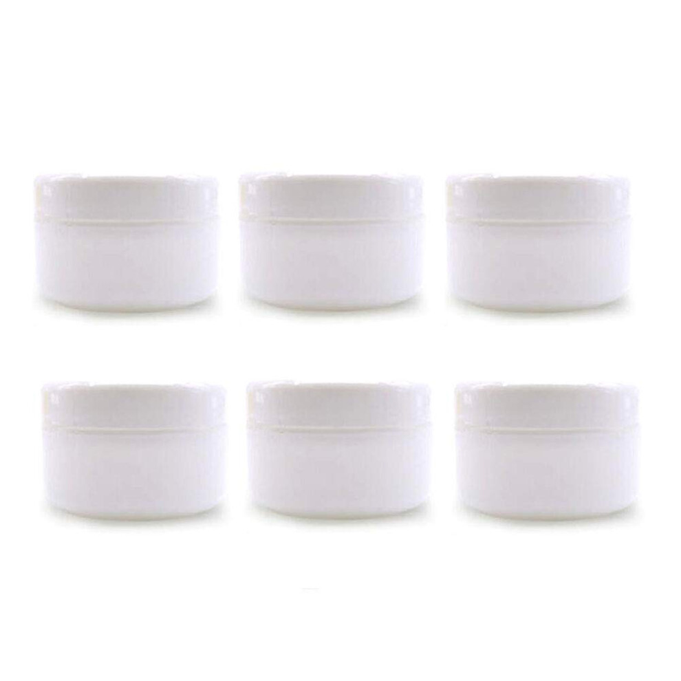 6pcs 5Oml 1.67OZ Refillable Plastic Make-up Cosmetic Jars Empty Face Cream Lotion Eye Shadow Lip Balm Storage Container Pot Bottle Case Holder With
