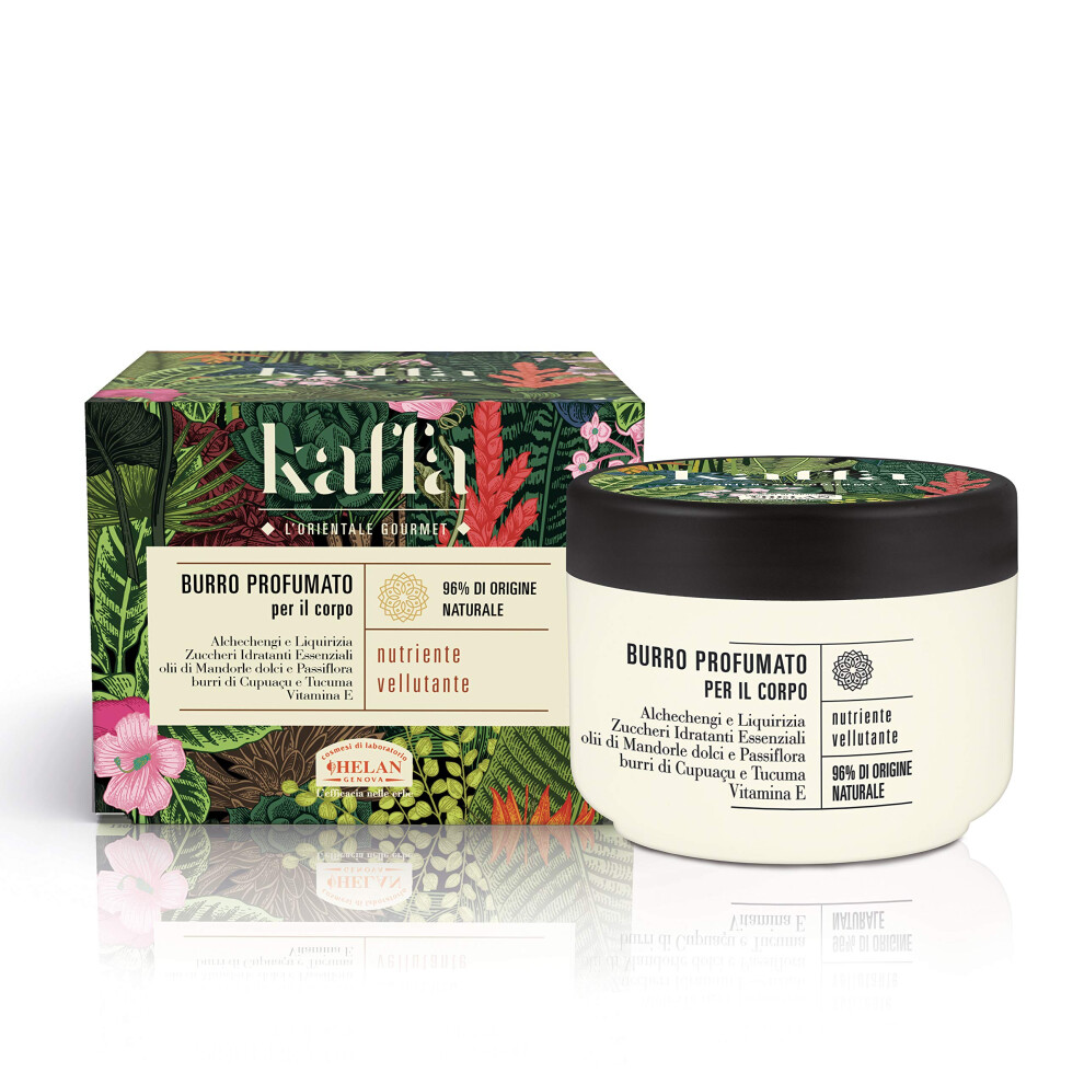 Helan Cream Kaffa Perfumed And Nourishing Body Butter, Moisturising, Perfumed And Velvety Body Skin Cleansing And Non-Greasy, 200Ml - Made In Italy