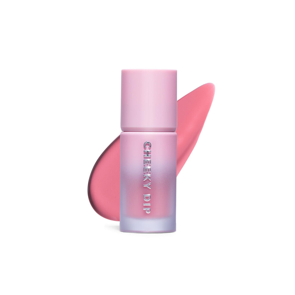 Cheeky Dip Liquid Blusher - Pigmented Colour For Cheek Makeup - Satin Matte Finish - Think Twice (Pink)