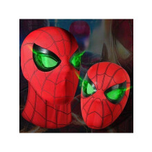 (Multicolor, Black Classic + Cape) 1pc - Spider Mask - Eye Moving Head Cover - Winking Mask For Parties - Extraordinary Hero Mask
