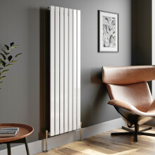 (White, 1600 x 528mm - Single) Flat Panel Radiators Horizontal Vertical Heater