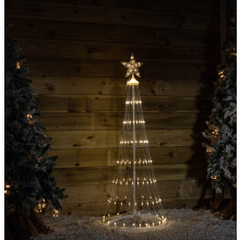 1.35m Light up Cone Tree with 160 Warm White LEDs and Timer Function