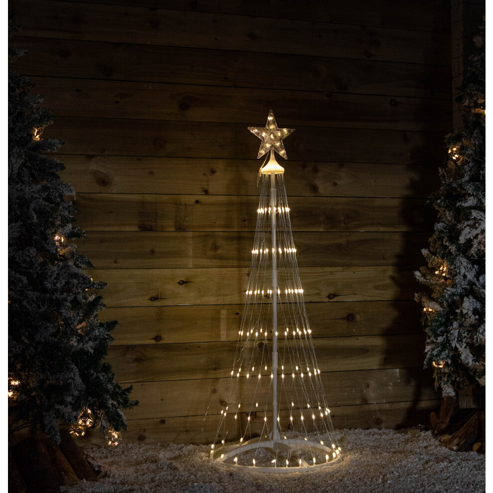 1.35m Light up Cone Tree with 160 Warm White LEDs and Timer Function