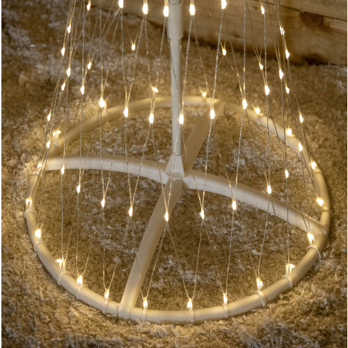 Snow Time 1.35m Light up Cone Tree with 160 Warm White LEDs and Timer Function 2