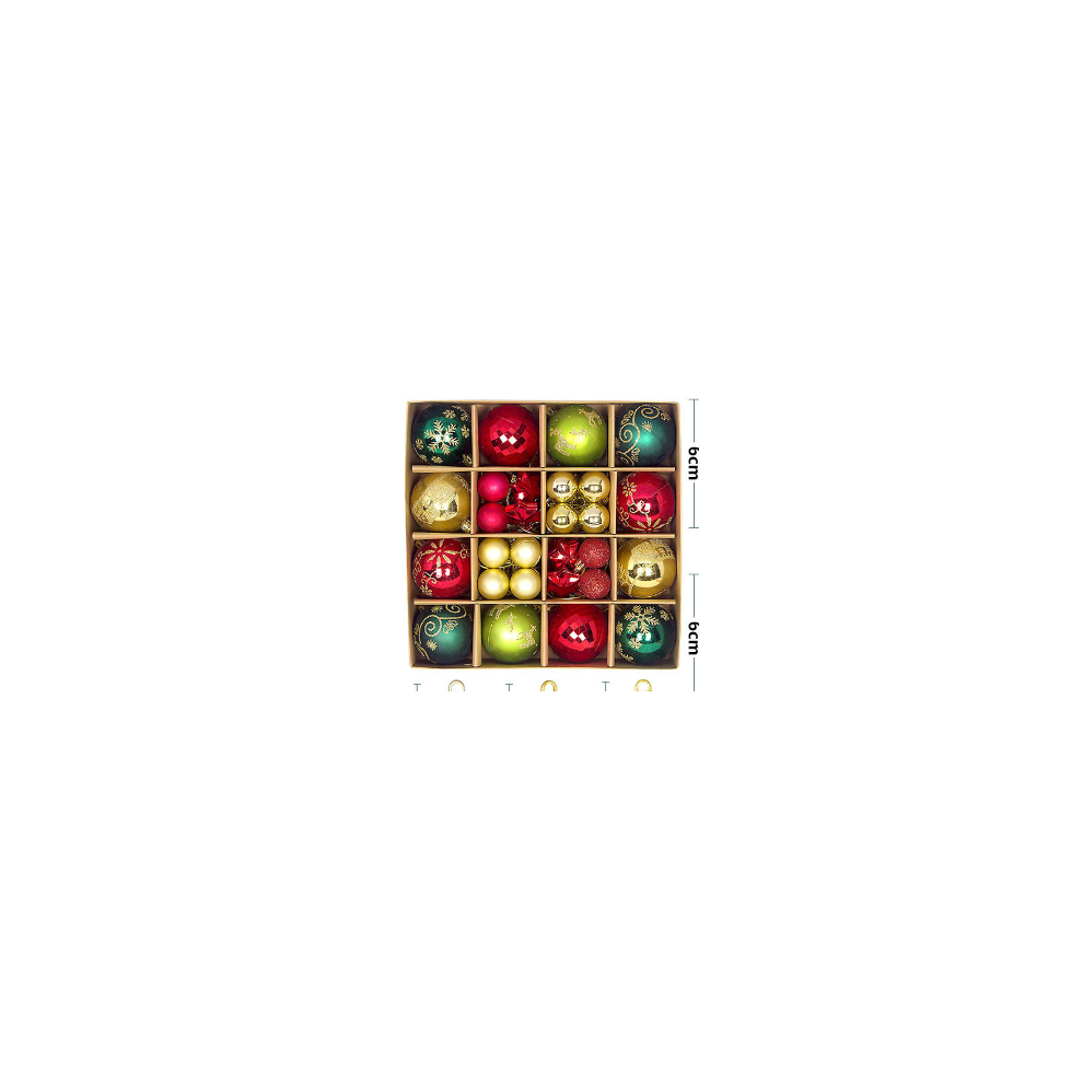 44X Large Christmas Baubles Xmas Tree Balls Decor