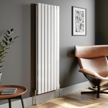 (White, 1600 x 532mm - Double) Flat Panel Radiators Horizontal Vertical Heater