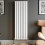 (White, 1600 x 532mm - Double) Flat Panel Radiators Horizontal Vertical Heater 3