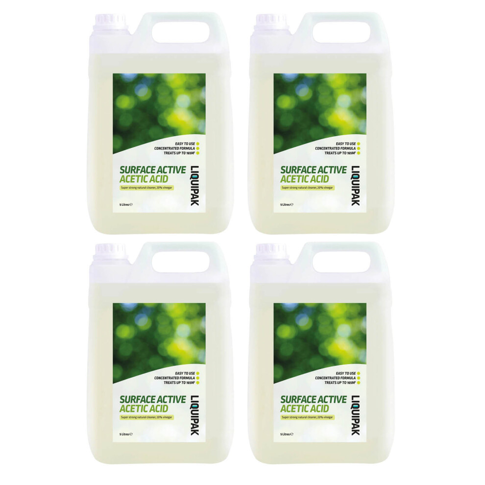 Liquipak (4X5 Litres) Surface Active Acetic Acid 20%, Concentrated