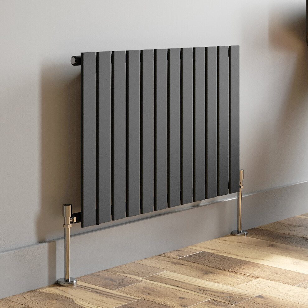 (Anthracite, 600 x 908mm - Single) Flat Panel Radiators Horizontal Vertical Heater