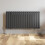 (Anthracite, 600 x 1212mm - Single) Flat Panel Radiators Horizontal Vertical Heater 3