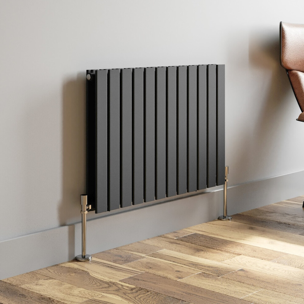 (Anthracite, 600 x 912mm - Double) Flat Panel Radiators Horizontal Vertical Heater