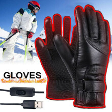 Electric Heated Gloves,Portable USB Powered Heating Thermal Gloves,Waterproof Touchscreen Gloves for Cycling,Motorcycle