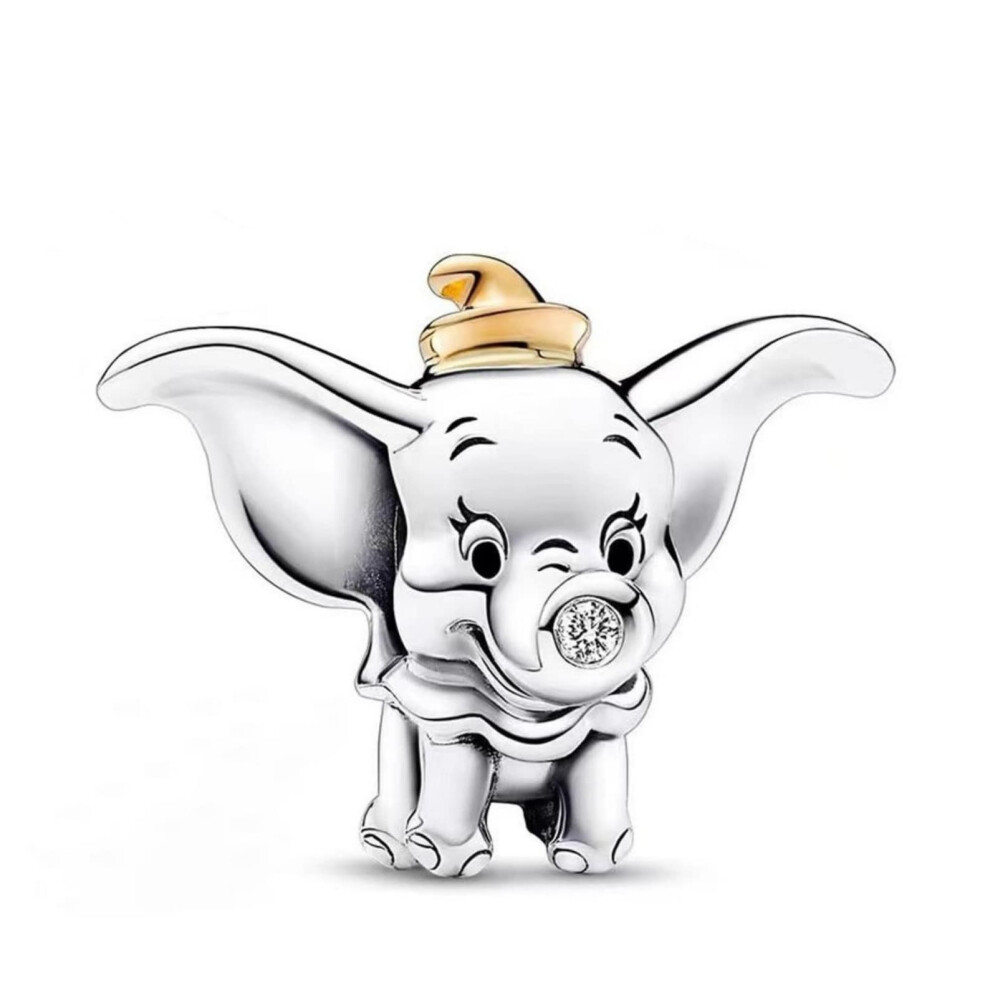 (Disney Dangle Charm, 100th dumbo lab grown silver for women pandora bracket ) Duck Sterling silver charm for pandora bracket 925