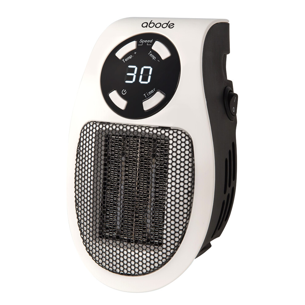 Abode Electric Heater 500W Plug In Wall Portable 2 Fan Speeds APH1001