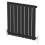 (Black, 600 x 604mm - Single) Flat Panel Radiators Horizontal Vertical Heater 4