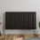 (Black, 600 x 1060mm - Single) Flat Panel Radiators Horizontal Vertical Heater 3
