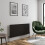 (Black, 600 x 1440mm - Single) Flat Panel Radiators Horizontal Vertical Heater 1