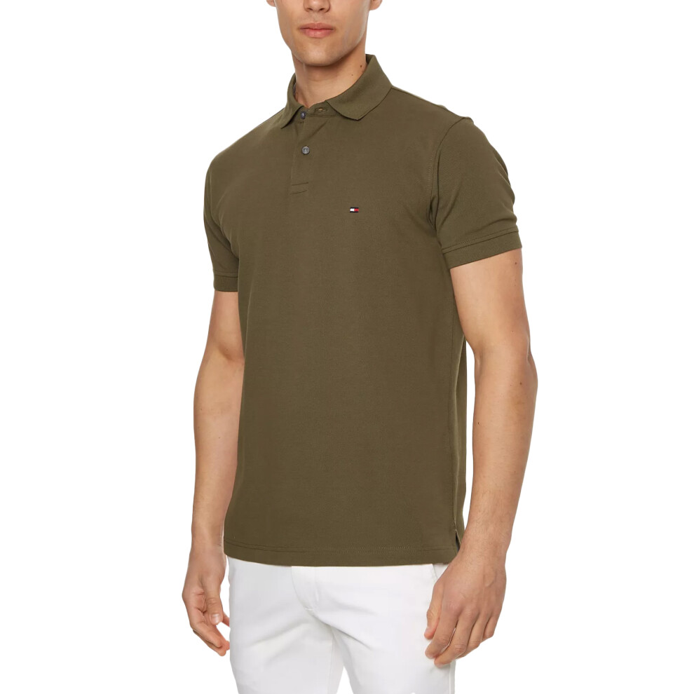 (Army Green, 2XL) Tommy Hilfiger Mens Polo Shirts1985 Golf T Shirts