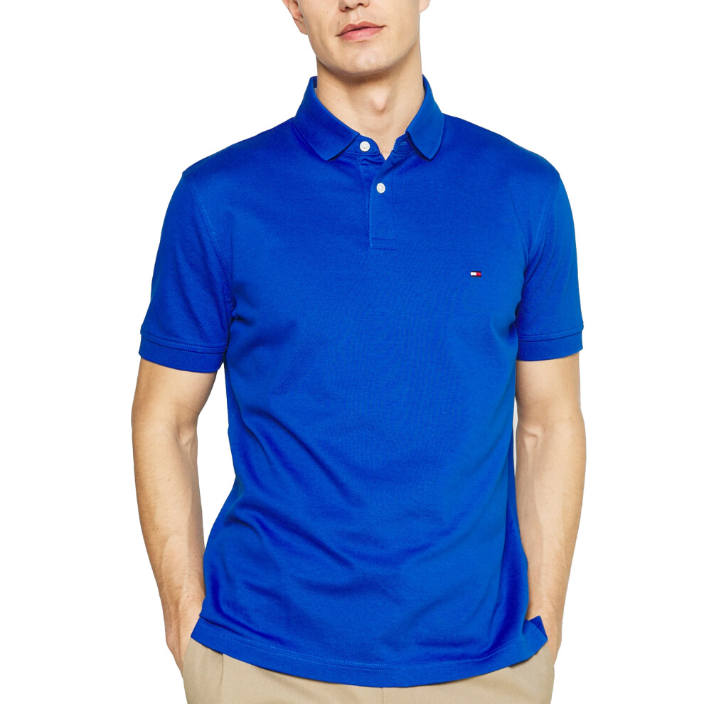 (Blue, 2XL) Tommy Hilfiger Mens Polo Shirts1985 Golf T Shirts