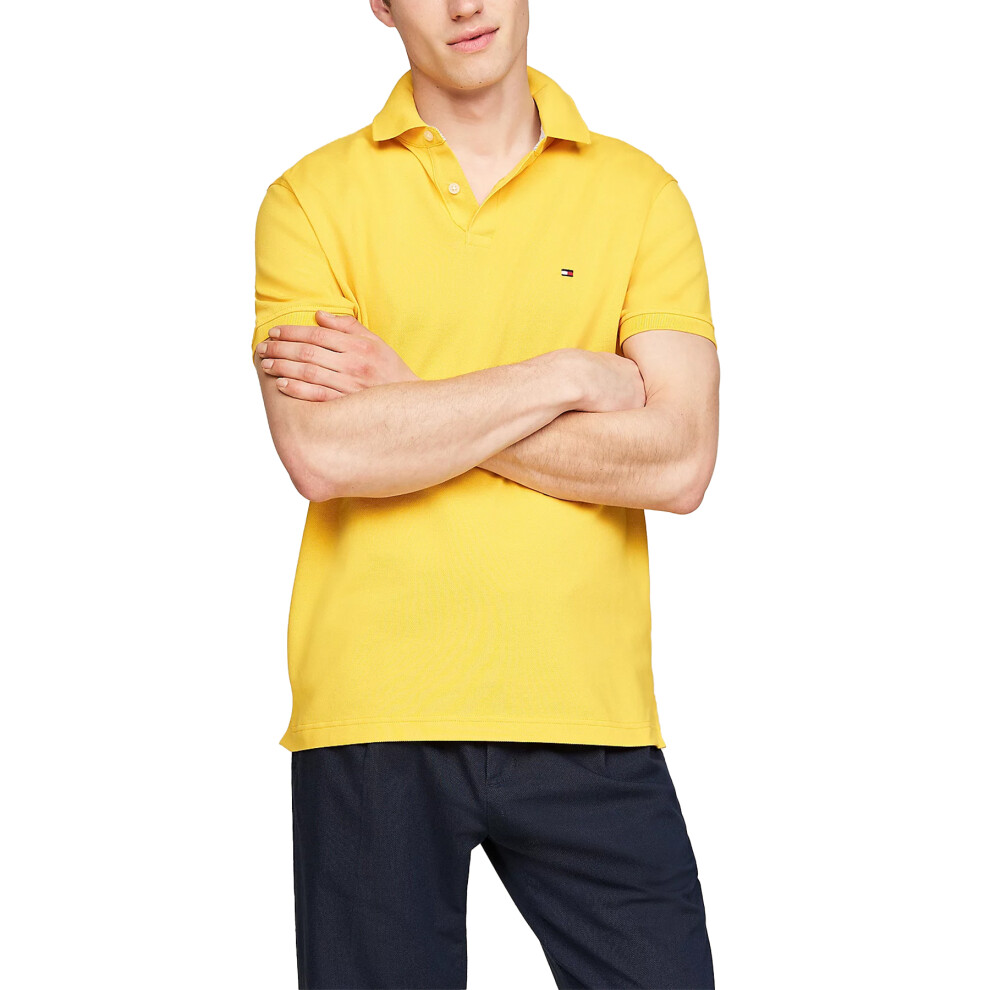 (Yellow, 3XL) Tommy Hilfiger Mens Polo Shirts1985 Golf T Shirts