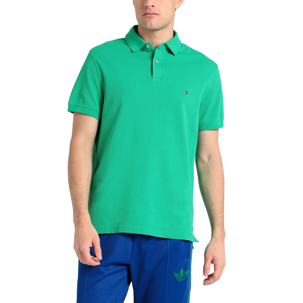 (Emerald Green, L) Tommy Hilfiger Mens Polo Shirts1985 Golf T Shirts