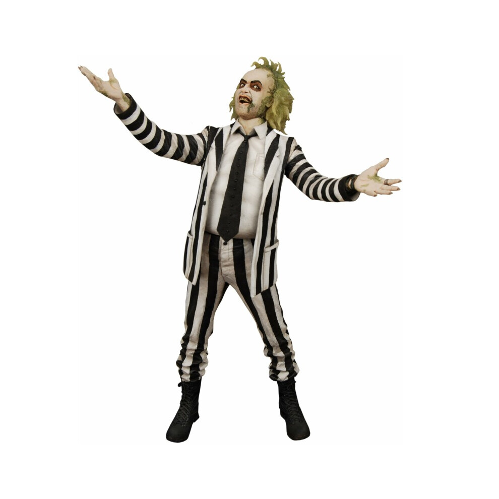 Neca - Beetlejuice (1988) Â¼ Scale Action Figure with Sound - Striped Suit Beetlejuice