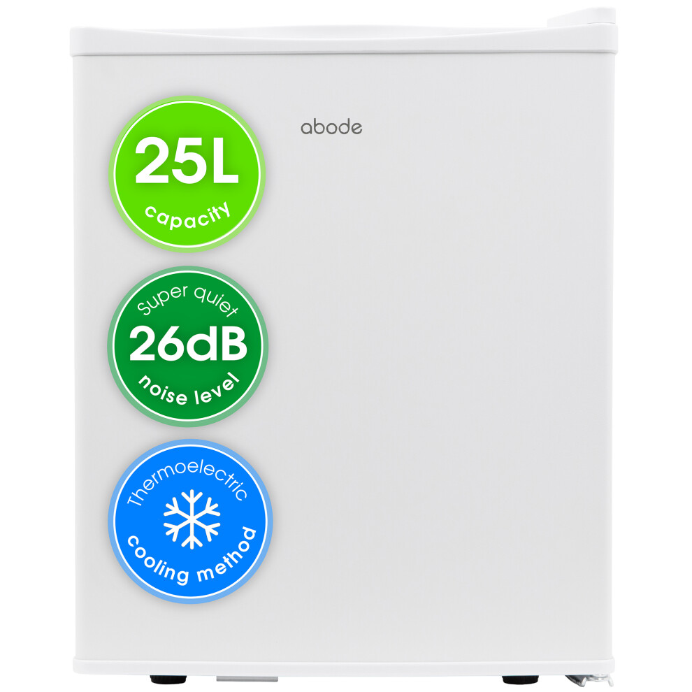 Abode Mini Drinks Cooler 25L Quiet Table Top White A25THBC102W