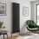 (Black, 1800 x 528mm - Single) Flat Panel Radiators Horizontal Vertical Heater 1