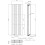 (Black, 1800 x 604mm - Single) Flat Panel Radiators Horizontal Vertical Heater 5