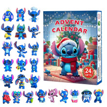 (Stitch A  Advent Calendars) Stitch Christmas Advent Calendar Angel Action Figure Countdown Toy Birthday Gift
