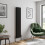(Black, 1600 x 304mm - Double) Flat Panel Radiators Horizontal Vertical Heater 1