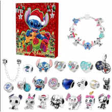 (Stitch E adventskalendrar) Stitch julkalender ängel actionfigur nedräkningsleksak födelsedagspresent
