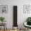(Black, 1600 x 304mm - Double) Flat Panel Radiators Horizontal Vertical Heater 3