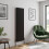(Black, 1600 x 456mm - Double) Flat Panel Radiators Horizontal Vertical Heater 1