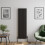 (Black, 1600 x 456mm - Double) Flat Panel Radiators Horizontal Vertical Heater 3