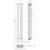 (Black, 1800 x 304mm - Double) Flat Panel Radiators Horizontal Vertical Heater 5