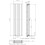 (Black, 1800 x 532mm - Double) Flat Panel Radiators Horizontal Vertical Heater 5