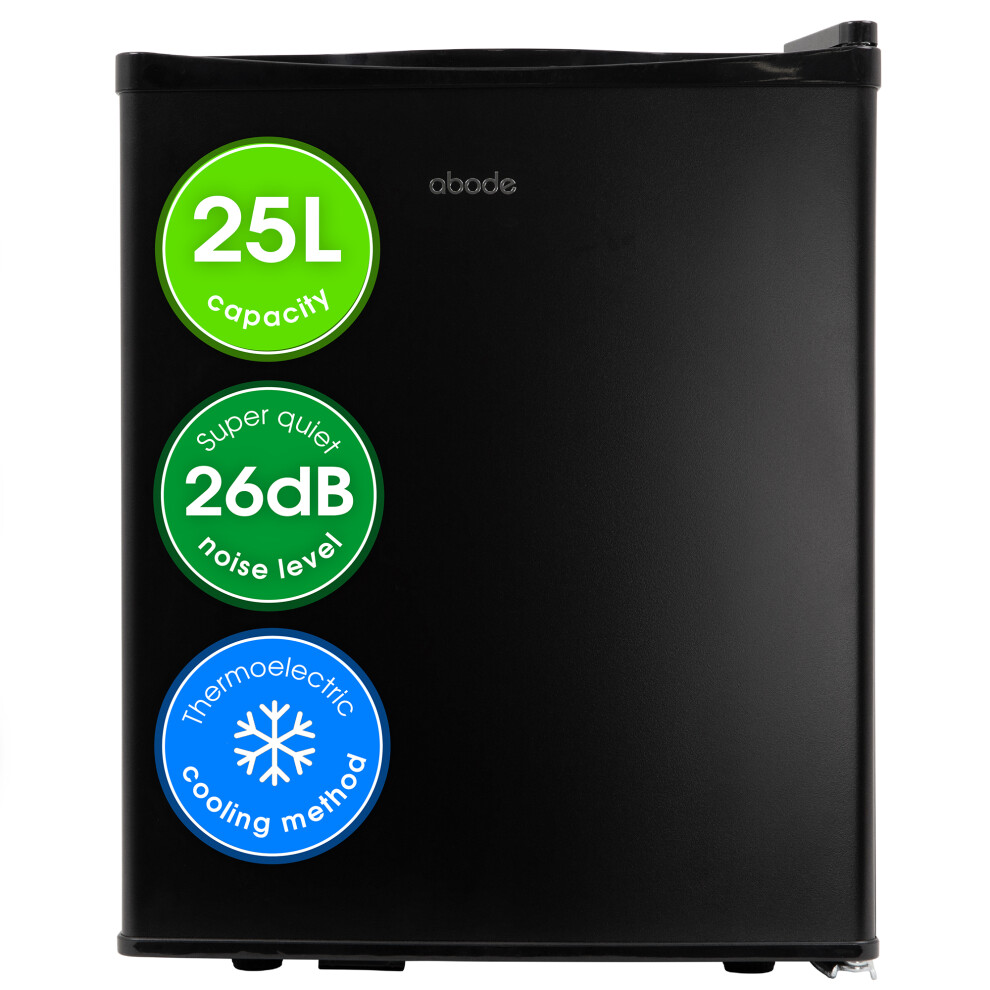 Abode Mini Drinks Cooler 25L Quiet Table Top Black A25thbc102b