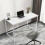 House of Home Rustic Computer Desk White Top Desk with Metal Frame, 100 x 50 x 76 cm 1