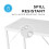 House of Home Rustic Computer Desk White Top Desk with Metal Frame, 100 x 50 x 76 cm 2