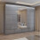 MN Furniture Luxury Sliding Doors Mirrored Wardrobes Grey 255cm 1
