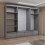 MN Furniture Luxury Sliding Doors Mirrored Wardrobes Grey 255cm 2