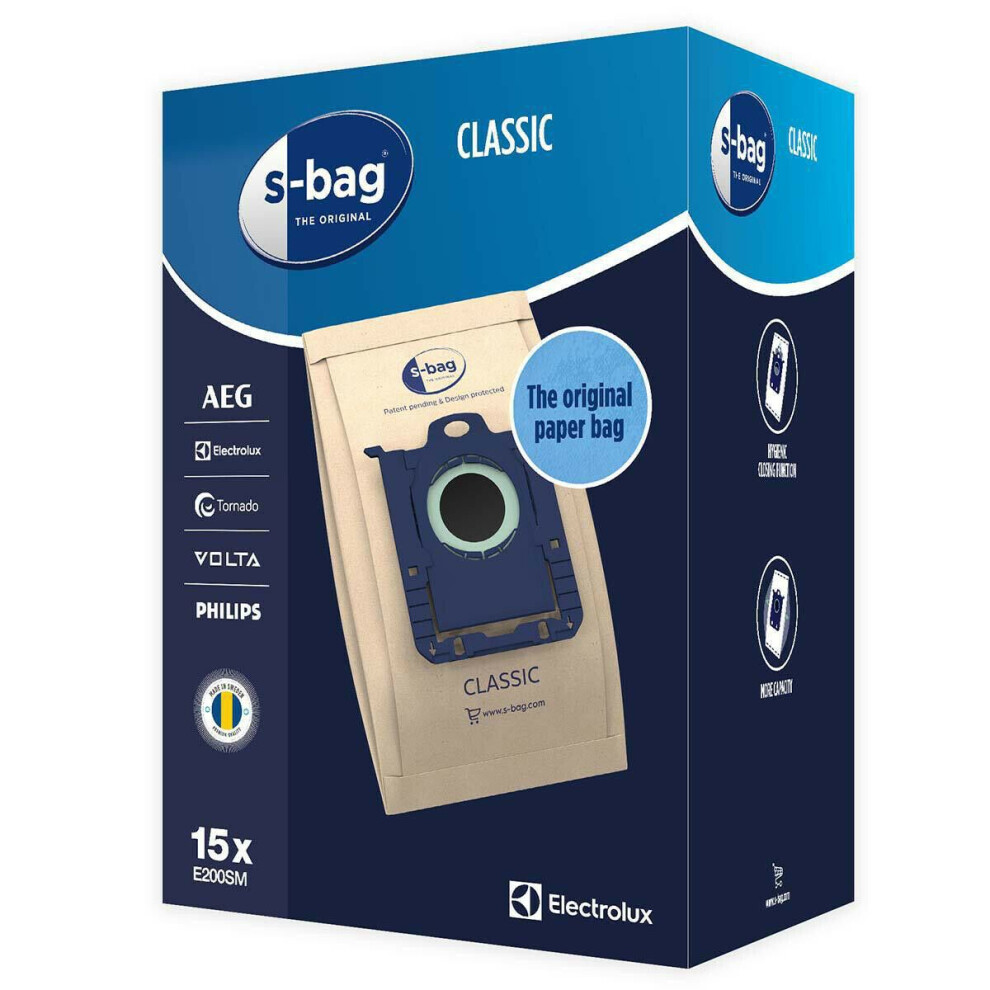 GENUINE Electrolux Vacuum Cleaner Bags for Philips S-bag E200B 9000844812 x15