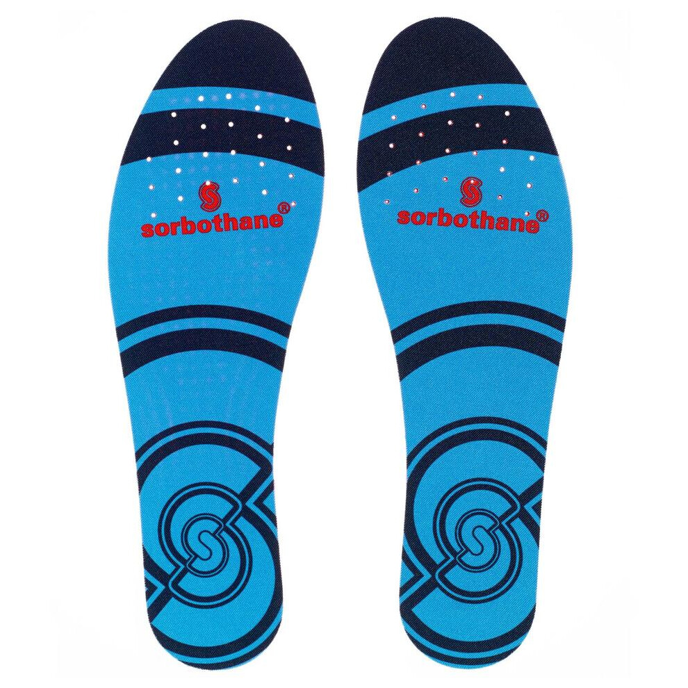 (3 UK-4 UK, Red/Blue) Sorbothane Full Strike Insoles