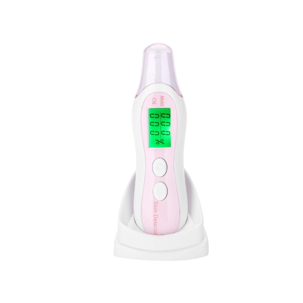 Chronus Digital Skin Tester Pen With Lcd Display, Precision Facial Skin Moisture/Oil Analyzer For Skin Care For Traveling, Home, Beauty Salon(White)